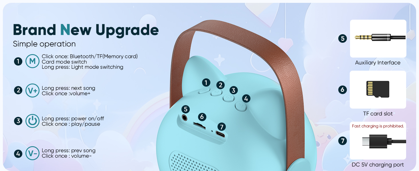 Mini Karaoke Machine Toy for Kids