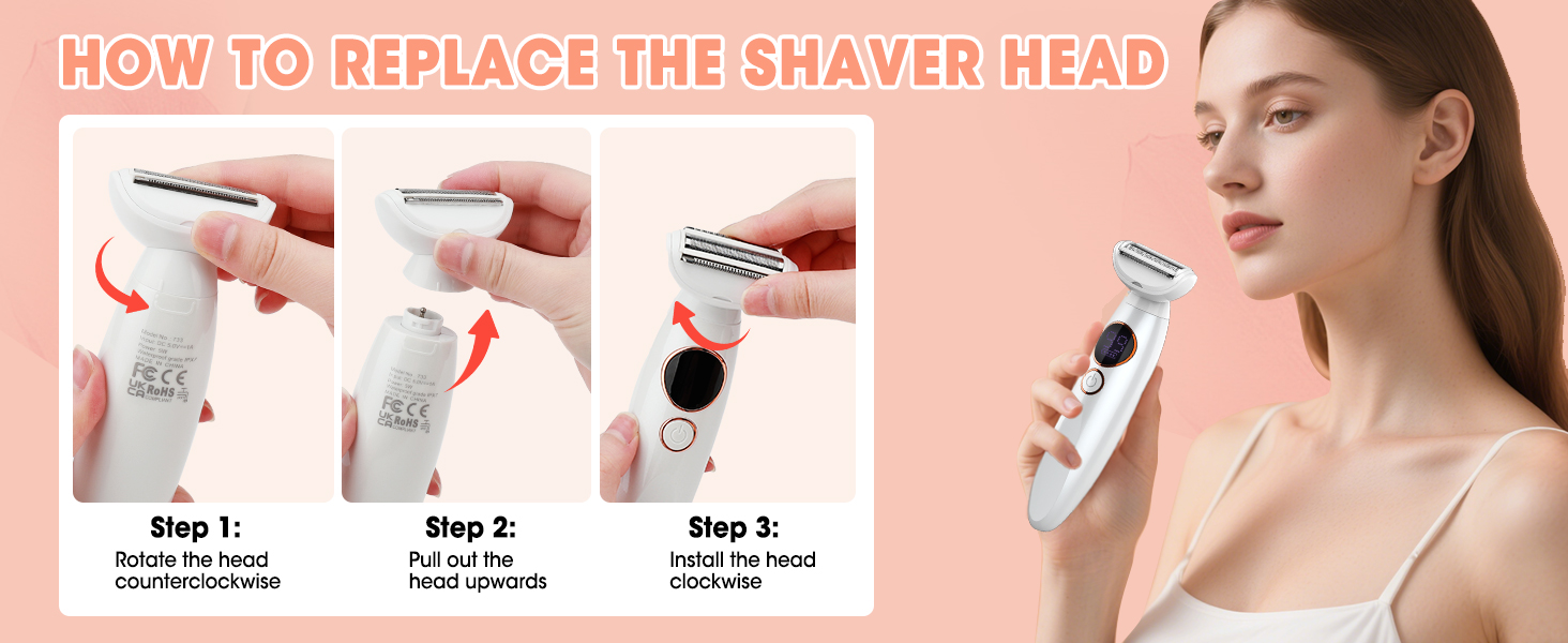 HOW TO REPLACE THE SHAVER HEAD