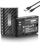 Artman 2750mAh LP-E6P LP-E6NH LP-E6N LP-E6 Battery 2-Pack, Type-C Fast Charging for Canon EOS R6 ...