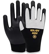GOL-SIV 400V Electrical Gloves,Touch screen Insulated Low Voltage Safety Gloves For Electrician,R...