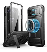 Dexnor for iPhone 12 Pro Max Case with Camera Cover [Compatible with MagSafe] [Built-in Screen Pr...