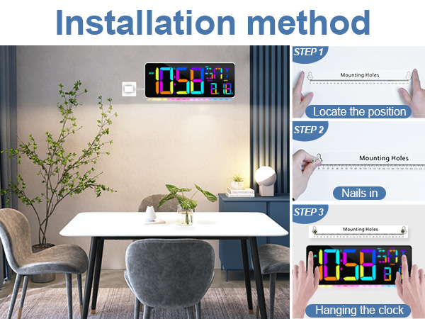 wall clock easy to installation