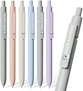 Four Candies Gel Pens, 6 Pcs 0.5mm Quick Dry Black Ink Pen Fine Point Smooth Writing Unique Pen, ...