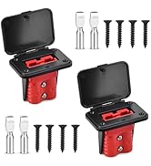 ZEHGCH 2PCS 600V Battery Quick Connect/Disconnect Electrical Connector Plug Kit with Flush Mount ...