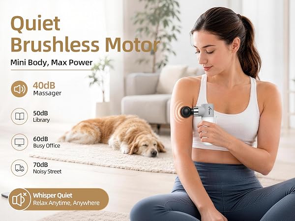 Percussion Massage Gun Deep Tissue With 4 Heads, Fascia Massager Gun Mini For Neck Muscle Massager 