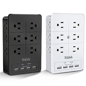 Nikleb surge protector power strip with USB