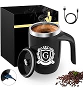 Magnetic Stirring Coffee Mug Stainless Travel Initial Cup Men Guy Male Gifts Ideal Best Friend Cl...
