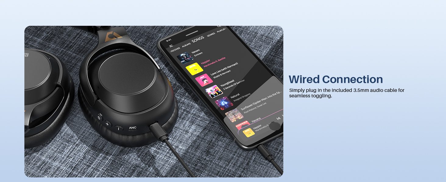 noise canceling wired headphones