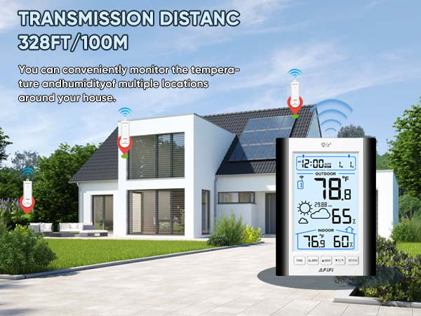 Indoor Outdoor Thermometer Hygrometer Wireless