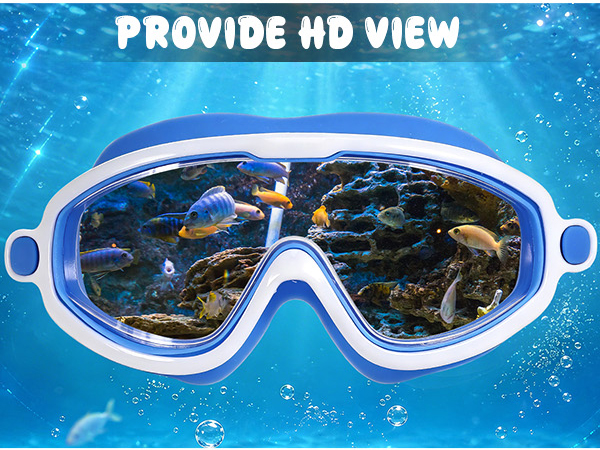 Swim Goggles 2 Pack Anti-Fog Wide View Swimming Goggles for kids 3-15 Youth Boys Girls