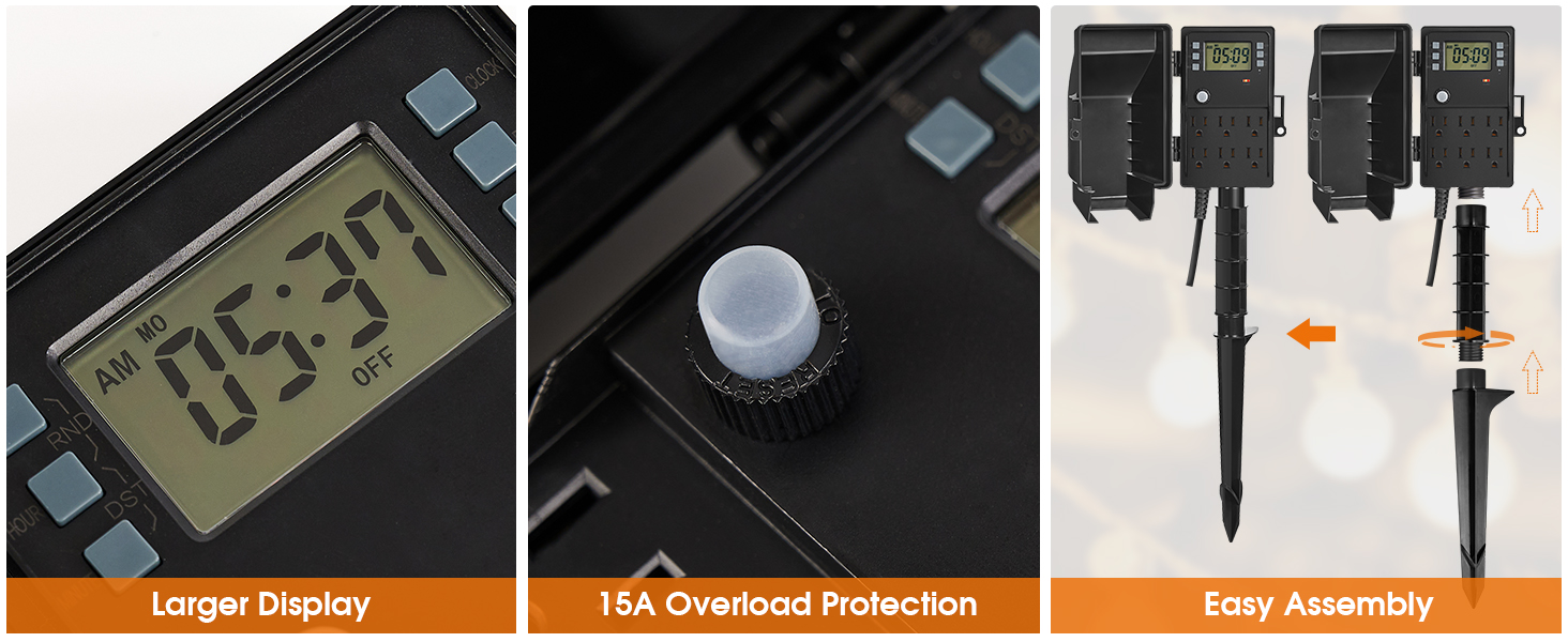 outdoor power strip with timer