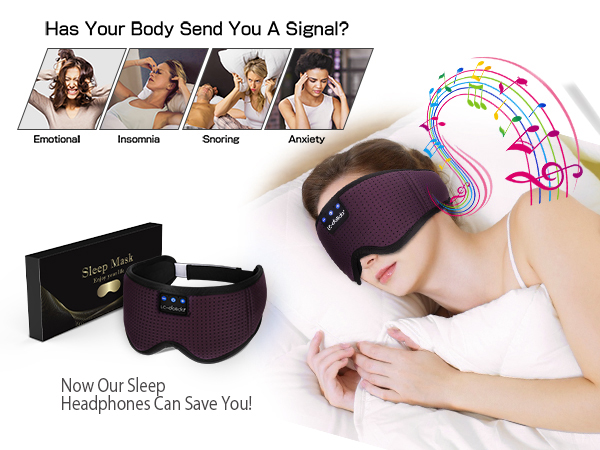 3D Sleep Mask Bluetooth Wireless