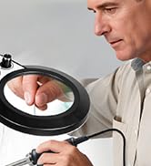 KUVRS Helping Hands Soldering Station, 10X Magnifying Glasses with Light and Stand, 4 Magnetic PC...