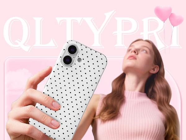 QLTYPRI Cute Polka Dot Phone Case