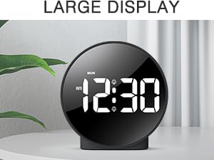 ORIA Digital Alarm Clock, (New Version) HD LED Display Digital Alarm Clock