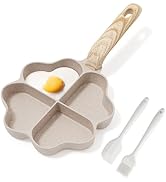 Caannasweis Egg Pan Omelette Pan, 4-Cup Nonstick Granite Omelette Skillet Breakfast Frying Pan Eg...
