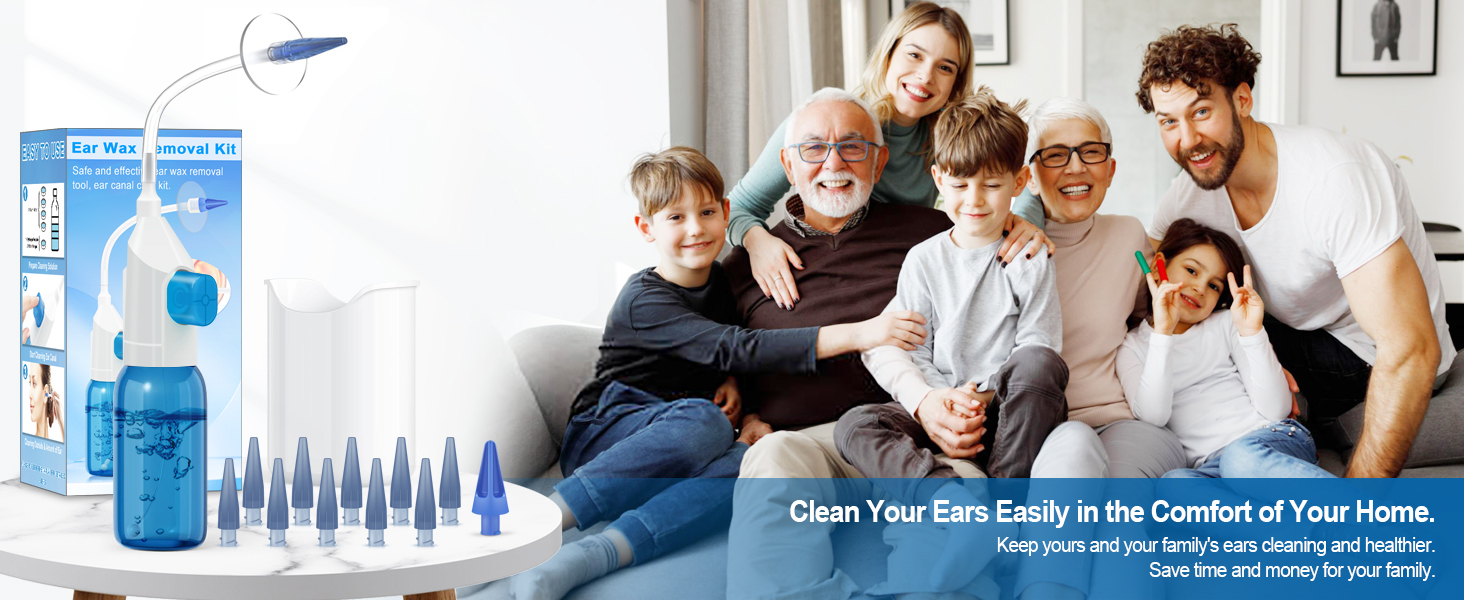 Safe &amp; Effective Ear Cleaning Kit for Adults Kids &amp; Elders Home Ear Washer