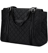 VASCHY Quilted Laptop Tote Bag for Women, Medium Puffer Work Shoulder Bag Purse