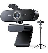 EMEET NOVA 4K Webcam with Tripod - 4K UHD, PDAF Autofocus, Adjustable Heights with 360° Swivel He...