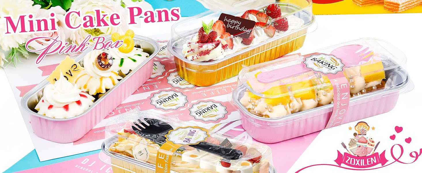 Aluminum Mini Loaf Pans with Lids