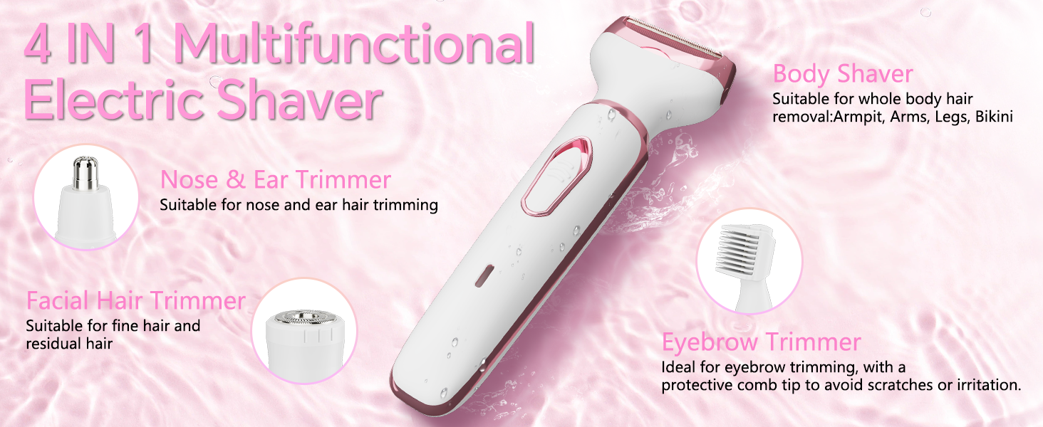 4-in-1 Electric shaver Bikini Trimmer &amp; Body Shaver 