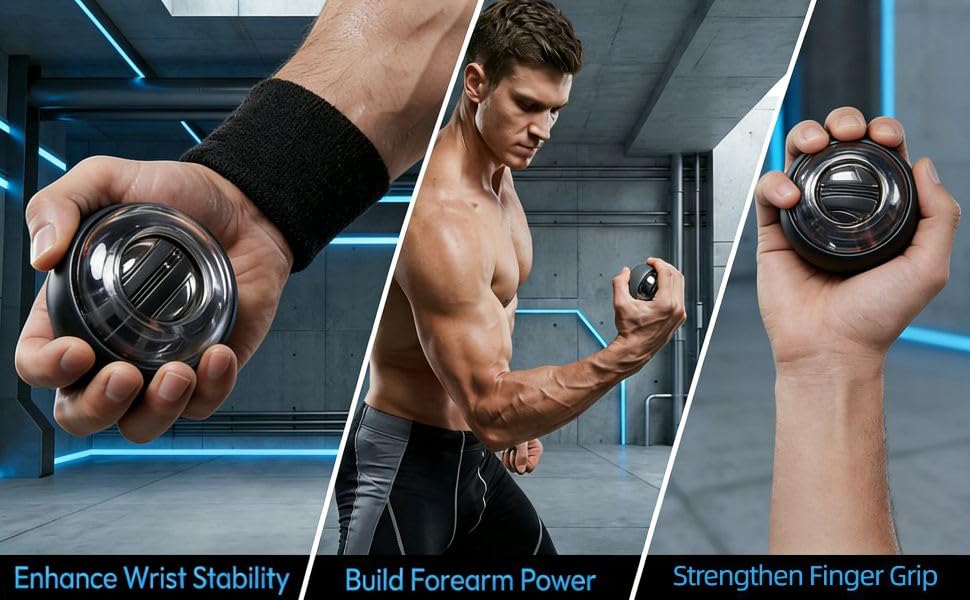 Exerciser Gyro Ball Enhance Grip Strength,2026 Upgraded Wrist Ball Auto-Start Wrist Strengthener