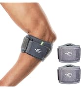 HiRui Elbow Brace with Gel Pad Support for Forearm Tension Relief, Tennis Elbow Brace Adjustable ...