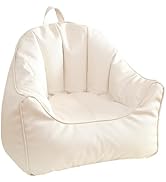 ISAENNE Child Bean Bag Cover Only(No Filler),White Bean Bag Covers Stuffable Bean Bags Memory Foa...