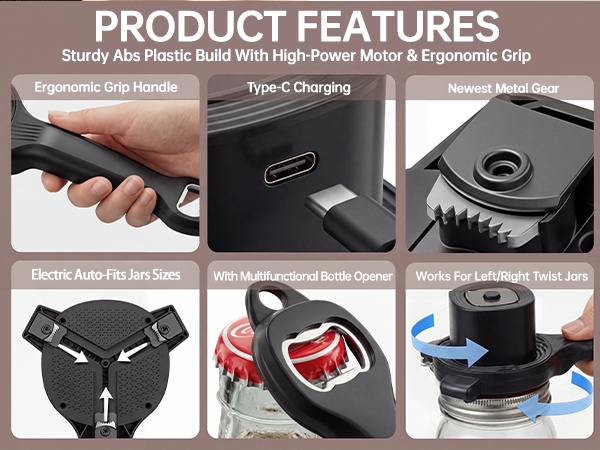 Electric Auto-adjust Jar Opener