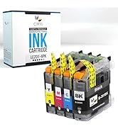 CMYi LC201 Replacement Combo Pack Ink Cartridge for Brother DCP-J4120DW, MFC-J460DW, J4625DW, J48...