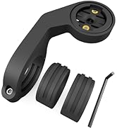 Flush Out-Front Bike Mount for Garmin Edge, Plastic Extended Cycling Handlebar GPS Computer Mount...