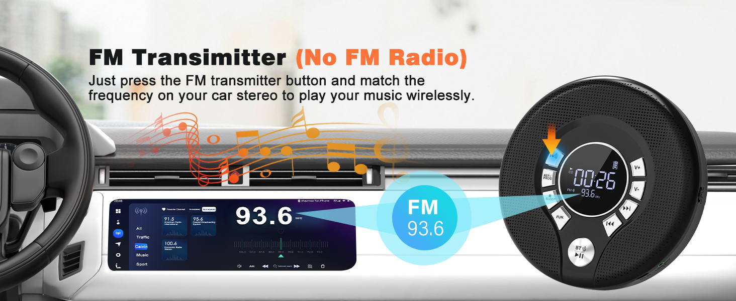 cd player portable for car