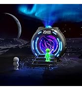 Gemmac Stargate Projection Lamp Aurora Projection Alarm with Bluetooth Speaker White Noise Atmosp...