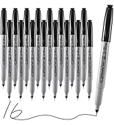 Permanent Markers, Ultra Fine Point, Black, 16 Count, 0.4mm, Fine tip permanent marker set, quick...
