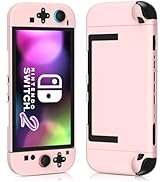 PAWDIARY Pure-pink Dockable Case for Nintendo Switch 2 (New 2025), Ultra-thin PC Console &amp; Contro...