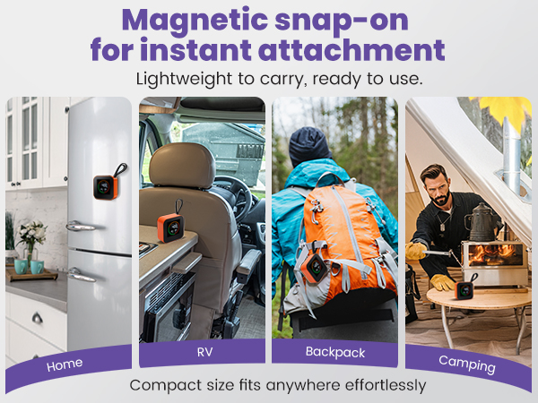 portable co detector orange wireless 3