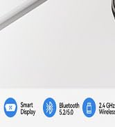 TECKNET Bluetooth Mouse with Screen, [ BT5.2+BT5.0+2.4G ] Wireless Mouse, Type-C Rechargeable wit...