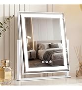 ZBOCAI Makeup Mirror with Lights, 13'' x 11'' Vanity Mirror, 3 Color Modes, Smart Touch Control, ...