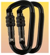 M-Tac 4" Heavy Duty Carabiner 27 kN (6070 lbs) - Twist Lock - Climbing Auto Locking Steel Carabin...