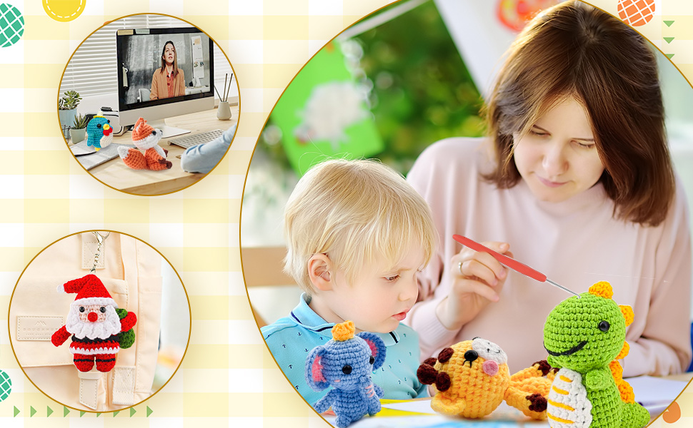 6 Pack Christmas Crochet Kit for Beginners Adults &amp;amp; Kids