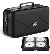 TIMCORR CD Case DVD Holder Storage: 144 Capacity DVD Cases Organizer Portable Wallet Storage - CD...