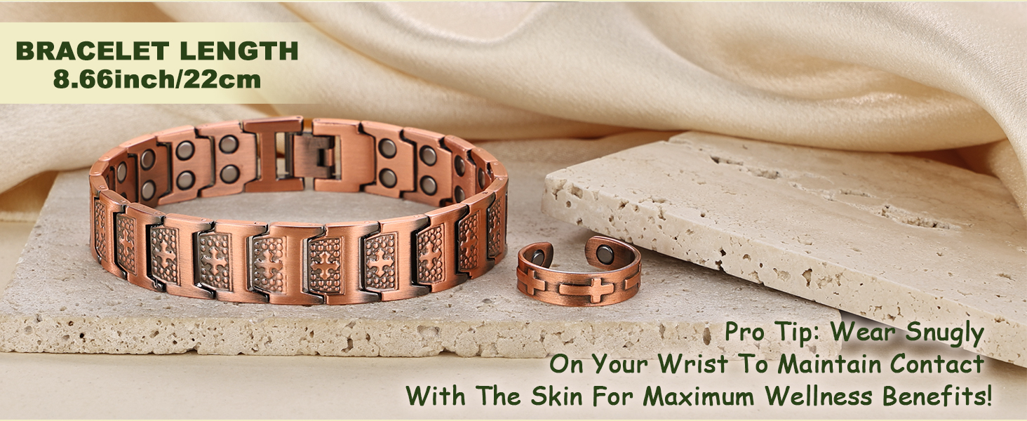 copper bracelet + copper ring