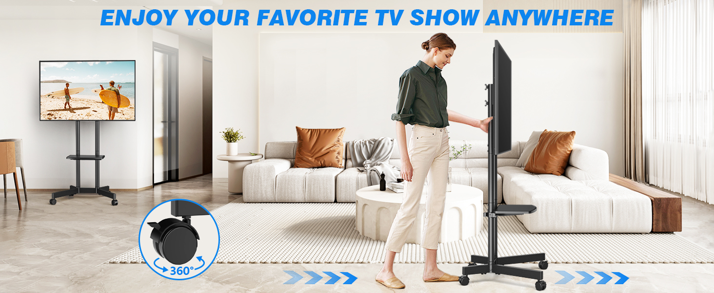 Rolling TV Stand