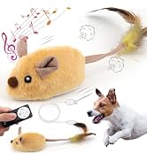 Interactive Dog Toys, Fake Mouse Moving Dog Toy with Automatic Sensor | Dog Mouse Toy with Realis...