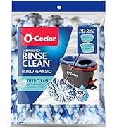 O-Cedar RinseClean Deep Clean Refill | 40% More Cleaning Power | Machine Washable Mop Head Replac...