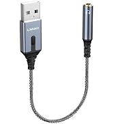 LOKUKA Bluetooth 5.3 to Aux Adapter for Car or Amp, USB to 3.5mm Female BT Receiver with 8-Strand...