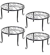 Tosnail 4 Pack Metal Plant Stand, Planter Support Rack, Plant Pot Stands, Planter Holder Heavy Du...