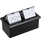 WEBANG Dual Pop-Up Floor Box Electrical Kit, 20 Amp Stainless Steel GFCI Tamper/Weather Resistant...