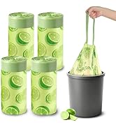 4 Gallon Trash Bags Drawstring Small Trash Bags 120 Thickened Count for Kitchen Bathroom Office (50)