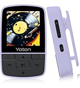 Yoton MP3 Player with Bluetooth 5.2, Expandable to 64GB, Mini Size, HiFi Music, with Sports Clip,...